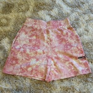 Zemeta Pink Tie-Dye Shorts